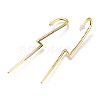 Brass Micro Pave Cubic Zirconia Ear Wrap Crawler Hook Earrings X-EJEW-O097-04G-02-2
