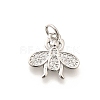 Brass Micro Pave Clear Cubic Zirconia Pendants KK-L225-039P-1