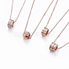 304 Stainless Steel Pendant Necklaces NJEW-I232-33RG-2