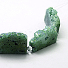 Electroplated Natural Druzy Crystal Beads Strands G-N0257-07-3