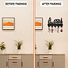 Wood & Iron Wall Mounted Hangers HJEW-WH0055-006-5