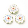 Handmade Porcelain Flower Beads Strands PORC-G006-14-2