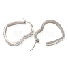 304 Stainless Steel Heart Hoop Earrings EJEW-S242-01P-C-1