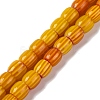 Handmade Lampwork Chevron Beads Strands LAMP-K041-01A-17-1