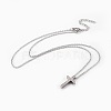 304 Stainless Steel Pendant Necklaces NJEW-O112-02P-2
