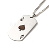 201 Stainless Steel Pendant Necklaces NJEW-A017-04P-1