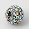 Alloy Rhinestone Beads RB-A034-10mm-A28P-2