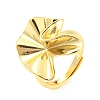 Brass Twist Flat Round Adjustable Ring RJEW-Q781-11G-1
