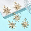 SHEGRACE Brass Micro Pave Clear Cubic Zirconia Pendants XGRQ3P135-635G-4