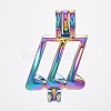 Plated Alloy Bead Cage Pendants PALLOY-S119-087-1