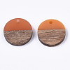 Resin & Walnut Wood Pendants RESI-S358-02C-3