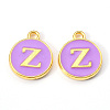 Golden Plated Alloy Enamel Charms X-ENAM-S118-10Z-1