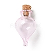 Teardrop Glass Cork Bottles Ornament LS-AJEW-A039-01J-1