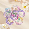 20Pcs Transparent UV Plating Acrylic Beads PACR-PA0001-28-7