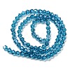Transparent Electroplate Glass Beads Strands LS-GLAA-F029-4mm-C01-2