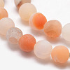 Natural Druzy Geode Agate Bead Strands X-G-K166-09-8mm-02-3