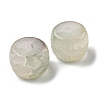 Transparent Crackle Glass Beads Strand GLAA-D012-01D-4