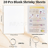 DIY Rectangle Plastic Heat Shrink Sheets Keychain Making Kits DIY-WH20010-13-2