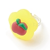 Jelly Color 3D Resin Adjustable Ring RJEW-JR00458-6