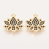 Brass Micro Pave Cubic Zirconia Charms ZIRC-Q002-108G-01-1