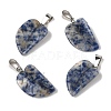 Natural Blue Spot Jasper Pendants G-B127-01P-01-2