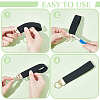 80Pcs 4 Colors Iron Ribbon Ends with Rings IFIN-GO0001-07-3