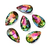 Faceted Teardrop Glass Pendants GLAA-O008-B19-2
