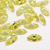 Mixed Grade A Horse Eye Cubic Zirconia Pointed Back Cabochons X-ZIRC-M003-4x2mm-2