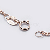 925 Sterling Silver Chain Necklaces STER-F039-40cm-17RG-2