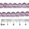 Frosted Transparent Glass Bead Strands X1-GLAA-P065-8mm-07-3