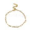 Ion Plating(IP) 304 Stainless Steel Paperclip Chain Bracelet for Women X-BJEW-G667-05G-1