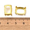 Rectangle Brass Sew on Prong Settings KK-N0084-A05-10x14G-2