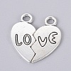 Valentines for Him Gift Ideas Tibetan Style Alloy Pendants TIBEP-A124084-AS-FF-1
