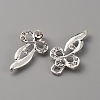 Zinc Alloy Crystal Rhinestone Snap Lock Clasps FIND-WH0008-21S-3