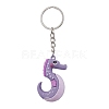 10Pcs 10 Styles Cartoon PVC Plastic Animal Pattern Number Pendant Keychain KEYC-JKC00703-3