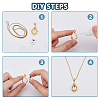 2Pcs 2 Colors Brass Pendants Cabochon Settings FIND-HS0001-14-5