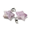 Natural Lepidolite Pendants X-G-B127-12P-07-2