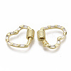 Brass Micro Pave Cubic Zirconia Screw Carabiner Lock Charms KK-N227-27G-01-NF-3