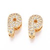 Brass Micro Pave Clear Cubic Zirconia Beads KK-T071-17G-P-1