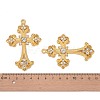 Alloy Rhinestone Cross Big Pendants ALRI-1475-G-NR-4