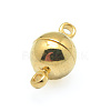 Brass Magnetic Clasps with Loops X-PALLOY-MC043-2G-1