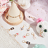 12Pcs 4 Style Alloy Enamel Playing Card Charm Locking Stitch Markers HJEW-PH01665-5