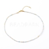 Rondelle Natural Morganite Beaded Necklaces NJEW-JN03404-01-1