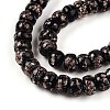 Luminous Handmade Gold Foil Glass Beads Strands FOIL-N029-02A-01-4