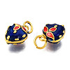 Alloy Enamel Charms ENAM-N056-038C-3