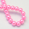 Baking Paint Pearlized Glass Pearl Round Bead Strands HY-Q003-6mm-68-4