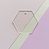 Transparent Acrylic Disc Big Pendants ZXFQ-PW0001-039E-1