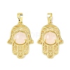 Natural Rose Quartz Pendants G-F786-07G-30-1