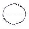 Waxed Polyester Cord Necklace Making MAK-I011-02-1