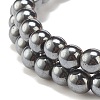 2Pcs 2 Style Synthetic Hematite Stretch Bracelets Sets BJEW-JB08004-04-5